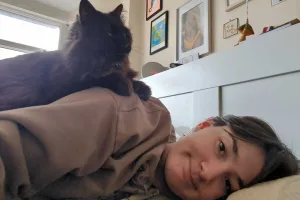 Snuggles with his human